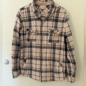 O'Neill Beige and Gray Plaid Shirt